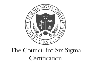 The Council for Six Sigma Certification