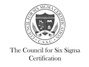 The Council for Six Sigma Certification (100% Cost Free Training Materials)