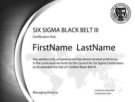 Six Sigma Black Belt Certification III Six Sigma Black Belt Certification III