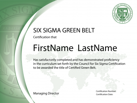 Green Belt, Six Sigma Green Belt, Green Belt Certification