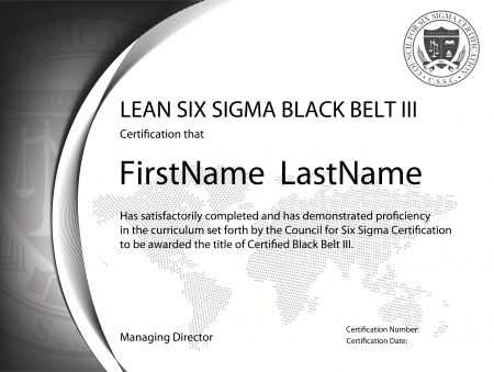 Lean Six Sigma Black Belt Certification III Lean Six Sigma Black Belt Certification III
