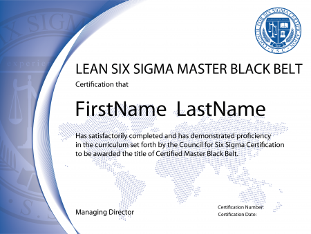 Lean Six Sigma Master Black Belt Certification Lean Six Sigma Master Black Belt Certification