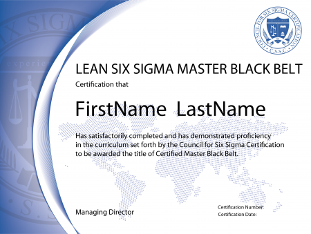 Lean Six Sigma Master Black Belt Certification Lean Six Sigma Master Black Belt Certification