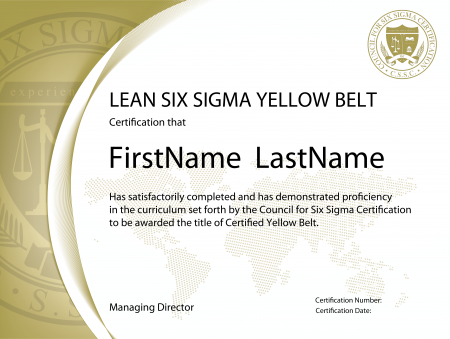 Lean Six Sigma Yellow Belt Certification - The Council for Six Sigma ...